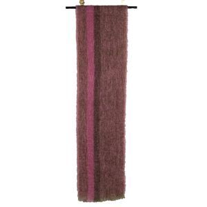 Vintage Stix Baer & Fuller Scarf Mohar Wool Knit Pink Stripe Made in Scotland